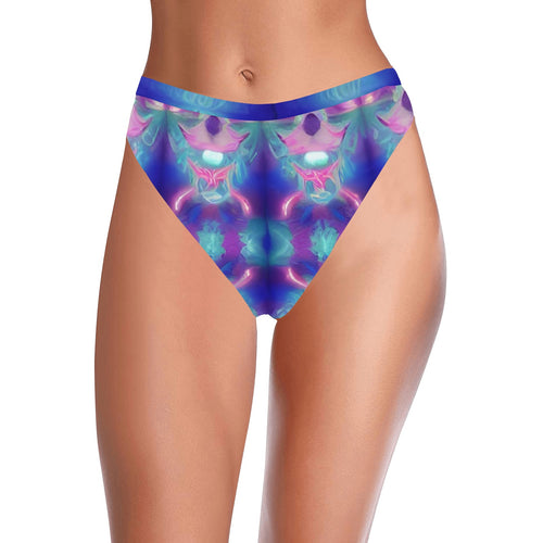 Psychedelic Caribbean High Waisted Bikini Bottom