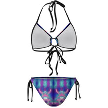 Load image into Gallery viewer, Psychedelic Caribbean Tie Top Bikini Plus size