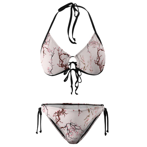 Cherry Blossom Tie Top Bikini Plus size