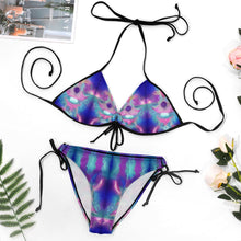 Load image into Gallery viewer, Psychedelic Caribbean Tie Top Bikini Plus size